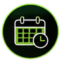 Icono de horarios amplios de Gym & Fitness Jazar